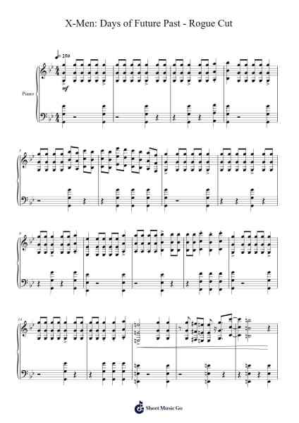 X-Men: Days of Future Past - Rogue Cut Sheet Music by John Ottman-Arr.Bumie Dorion