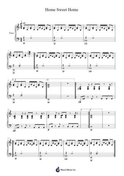 Home Sweet Home Sheet Music by Dylan Simons-Arr.Oisensel Hilget