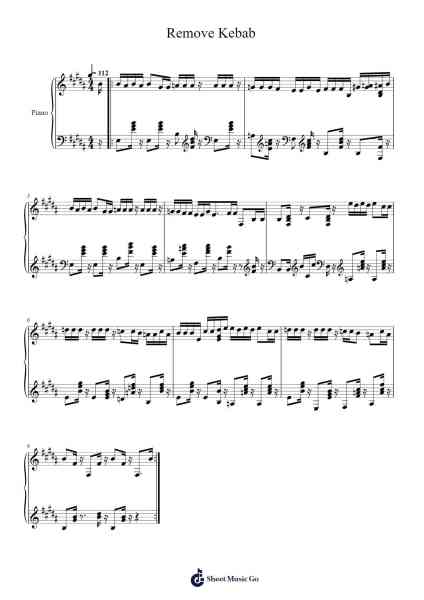 Remove Kebab Sheet Music by undefined-Arr.Deanlay Dulsnow