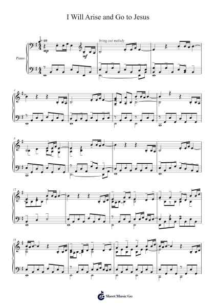 I Will Arise and Go to Jesus Sheet Music by William Walker-Arr.Chamcarr Cherbard