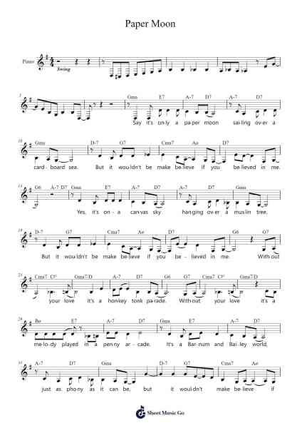 Paper Moon Sheet Music by Cyrille Aimee-Arr.Molsham