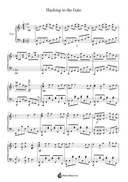 Hacking to the Gate Sheet Music by Takeshi Abo/Jun Murakami-Arr.Bonrian Vanqe