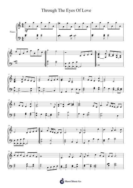 Through The Eyes Of Love Sheet Music by Gene Pitney-Arr.Woosil Vauggel