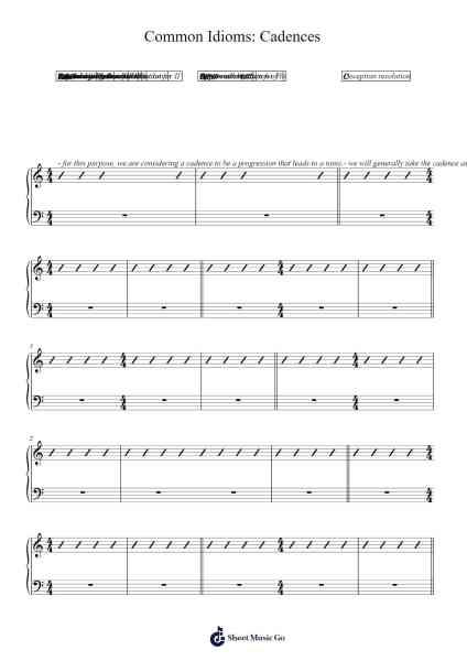 Common Idioms: Cadences Sheet Music by Marc Sabatella-Arr.Alruth