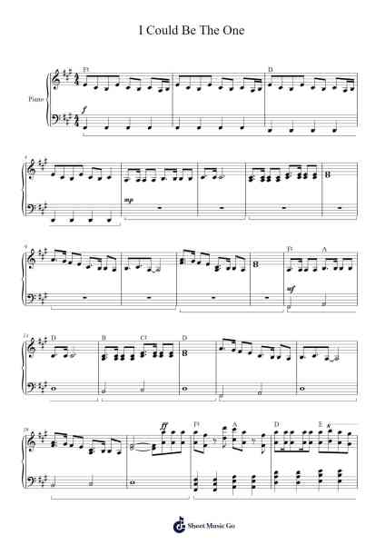 I Could Be The One Sheet Music by Toni Ivanković-Arr.Padmos Gibleign