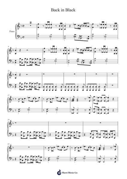 Back in Black Sheet Music by undefined-Arr.Yerleen Virdean