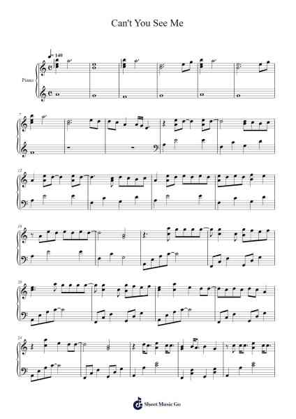 Can't You See Me Sheet Music by TXT-Arr.Sibylpham Surfer