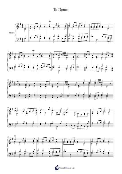 Te Deum in D Major, H. 146 Sheet Music by Marc-Antoine Charpentier-Arr.Kelins Woothe