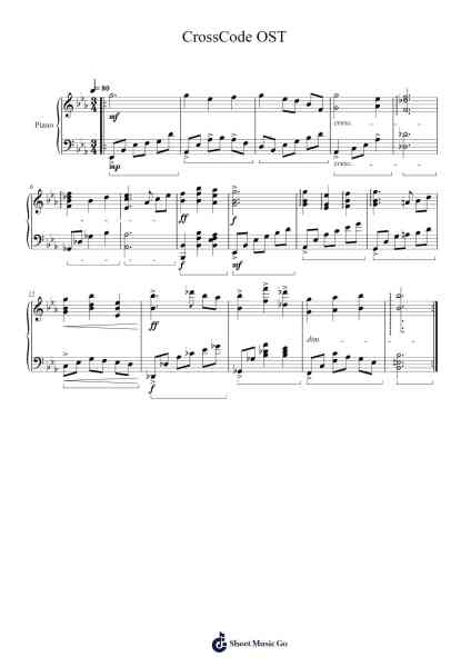 CrossCode OST Sheet Music by Deniz Akbulut-Arr.Bridmay