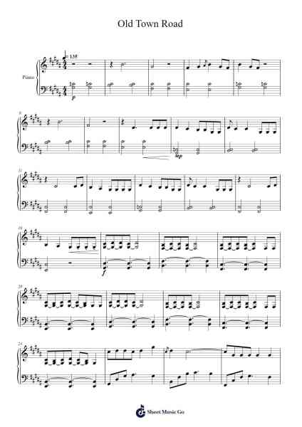 Old Town Road Sheet Music by Lil Nas X/Billy Ray Cyrus-Arr.Tabbeth Kentthune