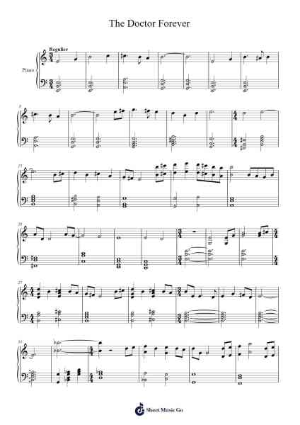 The Doctor Forever Sheet Music by Murray Gold-Arr.O'Cakeats Leofunk