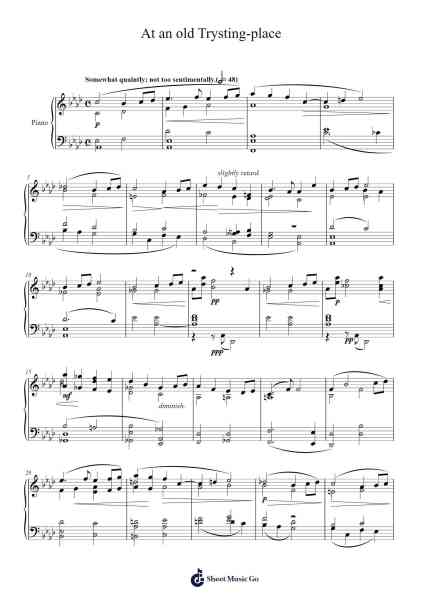 At an old Trysting-place Sheet Music by Edward MacDowell-Arr.Mila