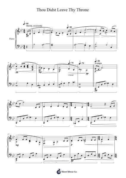 Thou Didst Leave Thy Throne Sheet Music by Timothy R. Matthews-Arr.Orcolm