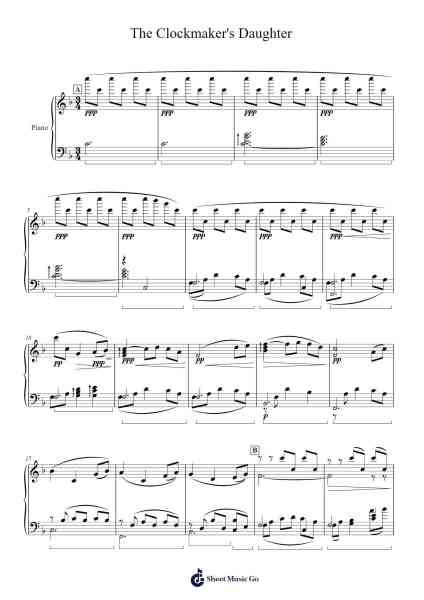 The Clockmaker's Daughter (A Lullaby) Sheet Music by D.Ezekiel-Arr.Zarol Hayleste