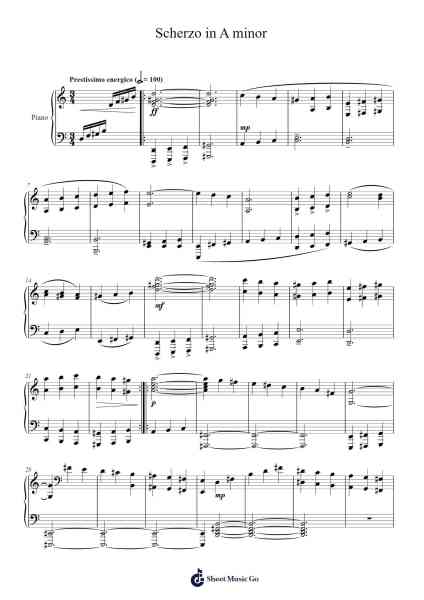 Scherzo in A minor Sheet Music by Beautle-Arr.Wyann Ianli