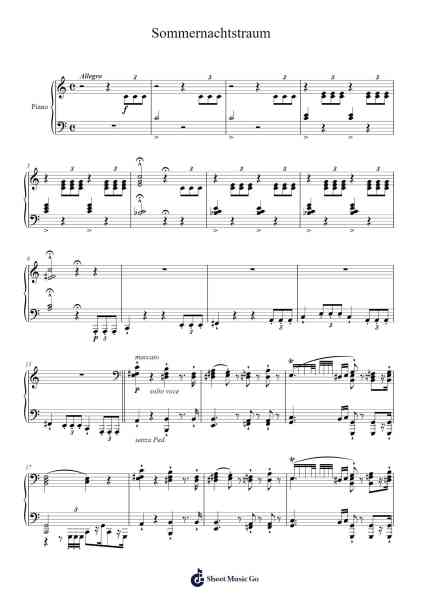 Concert Paraphrase on Mendelssohn's "Sommernachtstraum" for Piano, S. 410