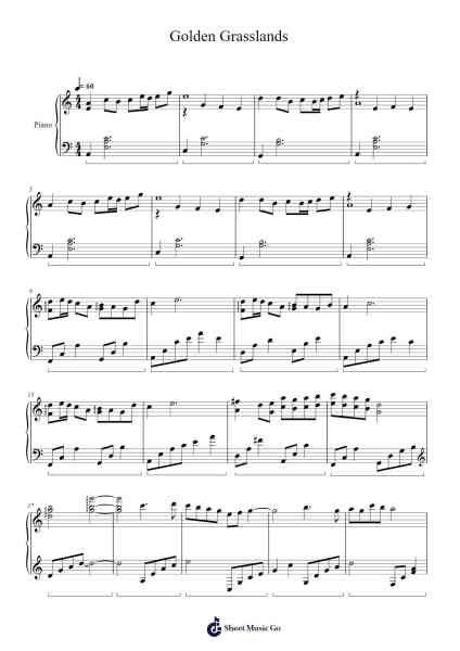 Golden Grasslands Sheet Music by Lois Covers-Arr.Jersharp