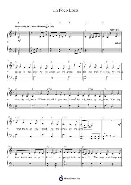 Un Poco Loco Sheet Music by GERMAINE FRANCO/ADRIAN MOLINA-Arr.Jonqy Keyreed