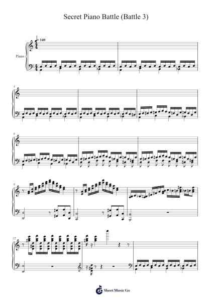 Secret Piano Battle (Battle 3) Sheet Music by Jay Chou-Arr.Pullamb