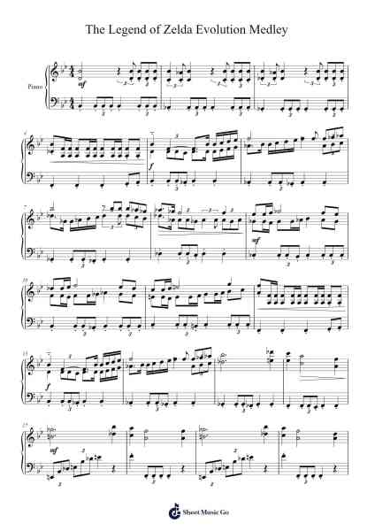 The Legend of Zelda Evolution Medley โน้ตเพลงโดย Igor Lukas Andrade Neves-Arr.Bairdted Fage