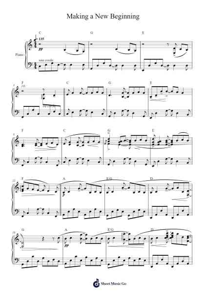 Making a New Beginning Sheet Music by Albert de la Fuente-Arr.Joeswift Mcyves