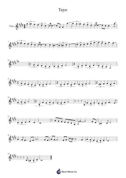 Tuyo Sheet Music by undefined-Arr.Marzel Kylepys