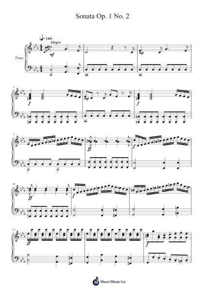 Sonata Op. 1 No. 2 Sheet Music by Étienne Nicolas Méhul-Arr.Rusden