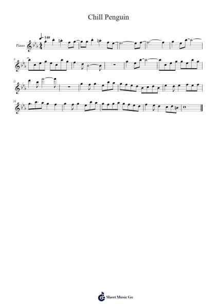 Chill Penguin Sheet Music by undefined-Arr.Kingsgust