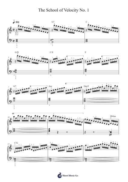 The School of Velocity, Op. 299: No. 1 Sheet Music by Carl Czerny-Arr.Hulstone Lilsper