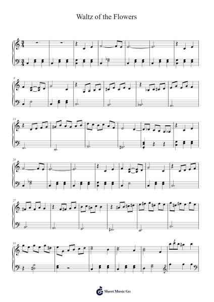 The Nutcracker - Waltz of the Flowers, Op. 71: II. Waltz Sheet Music by Pyotr Ilyich Tchaikovsky-Arr.Jonesram Bonah
