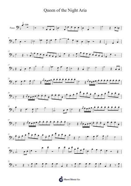 Queen of the Night Aria Sheet Music by Wolfgang Amadeus Mozart-Arr.Cotphrey