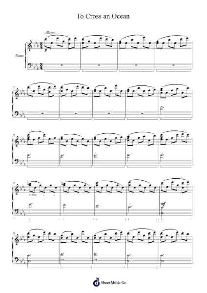 To Cross an Ocean Sheet Music by undefined-Arr.Hebart Timron