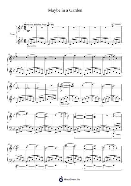 Maybe in a Garden Sheet Music by undefined-Arr.Huce Earlville
