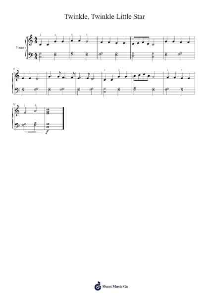 Twinkle, Twinkle Little Star Notas de música por Trad.-Arr.Jouboyd Calgel