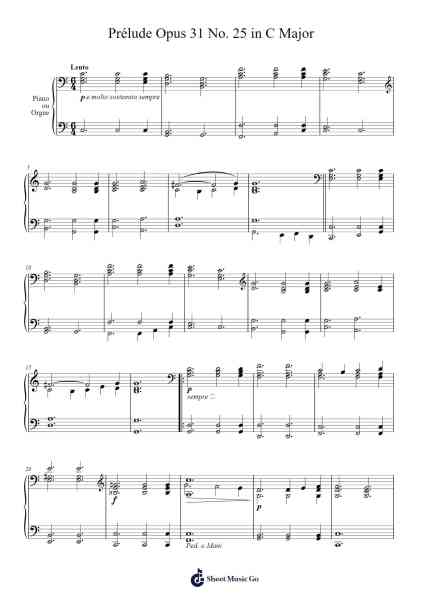 Prélude Opus 31 No. 25 in C Major Sheet Music by Charles-Valentin Alkan-Arr.Manssaul Dexy