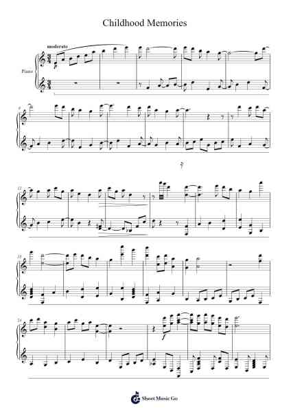 Childhood Memories Sheet Music by undefined-Arr.Gaildie Tedn