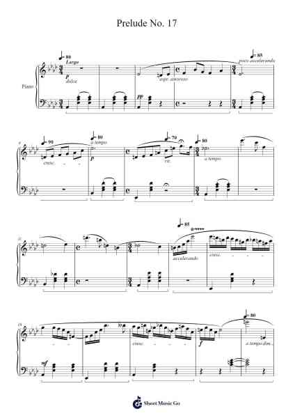 Prelude No. 17 Sheet Music by Alexandria B-Arr.Golddon