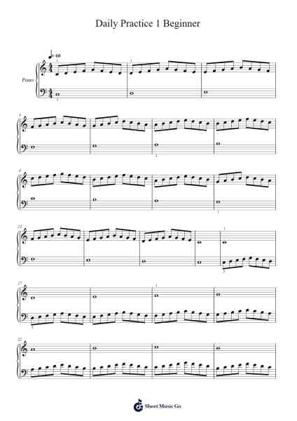 Daily Practice 1 Beginner Sheet Music by Douglas Dejesus-Arr.Cherlian Zimreed