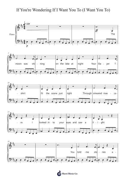 If You're Wondering If I Want You To (I Want You To) Sheet Music by Weezer-Arr.Wymo