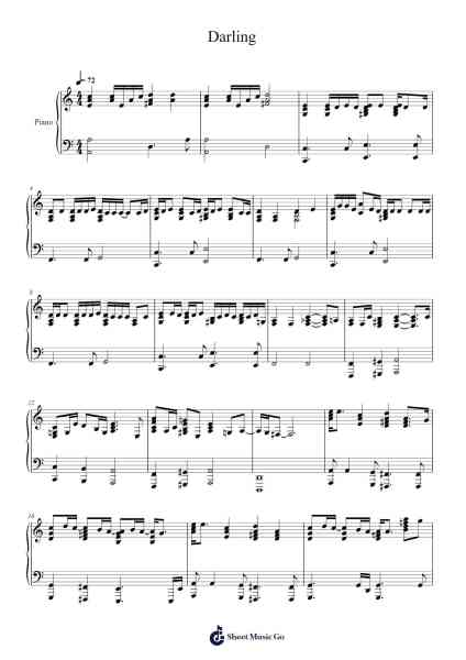 Darling Sheet Music by Cashdrey Popkim-Arr.Brewsberg