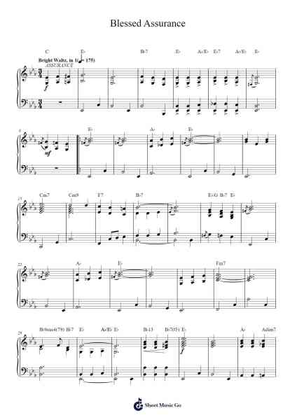 Blessed Assurance Sheet Music by Phoebe P. Knapp-Arr.Orence