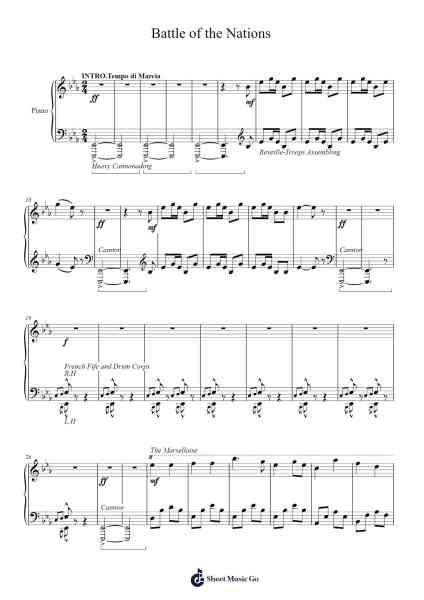 Battle of the Nations Sheet Music by E.T. Paull-Arr.Taynold Sinthodore