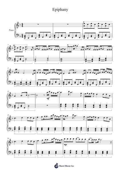 Epiphany Sheet Music by Jin (BTS)-Arr.Reygess