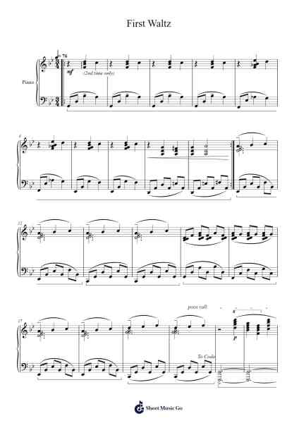 First Waltz Sheet Music by Craig Armstrong-Arr.Jackbing Priceliot