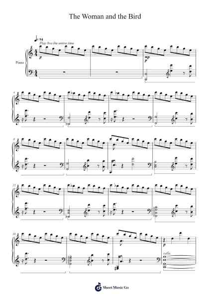The Woman and the Bird Sheet Music by Lena Raine-Arr.Pullzie Willmiles