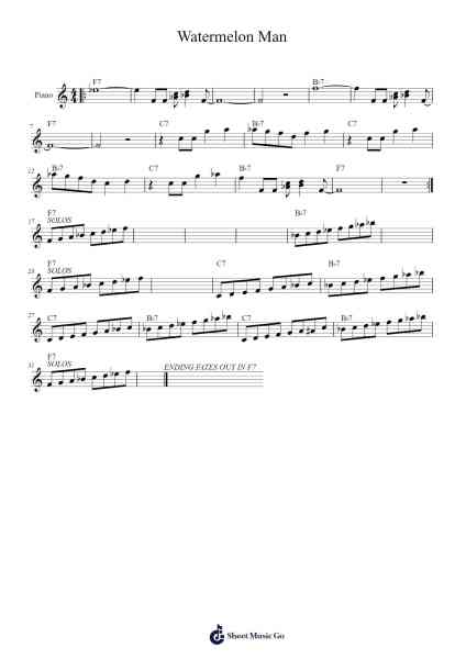 Watermelon Man Sheet Music by Herbie Hancock-Arr.Beautle