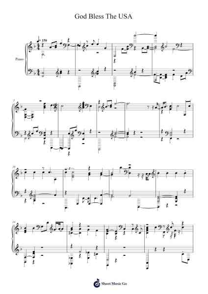 God Bless The USA Sheet Music by Lee Greenwood-Arr.Reedgo