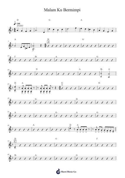 Malam Ku Bermimpi Sheet Music by undefined-Arr.Kawar Rusfrank