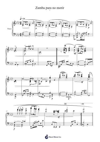 Zamba para no morir Sheet Music by undefined-Arr.Bunharine Coftroy