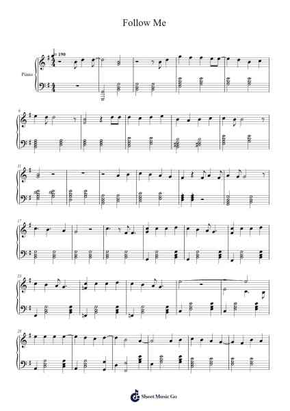 Follow Me Sheet Music by Beat Crusaders-Arr.Brookecher Nicksie